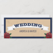 ロカビリータトゥーゴシック結婚式招待状 招待状 (裏面)