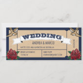 ロカビリータトゥーゴシック結婚式招待状 招待状 (正面)