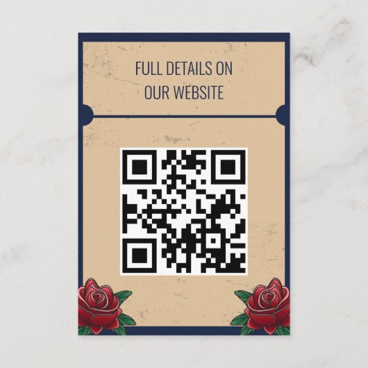 ロカビリータトゥー結婚ゴシック エンクロージャーカード (裏面)