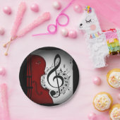 ロカビリーチェロ/バイオリン音楽パーティープレート ペーパープレート (パーティー)