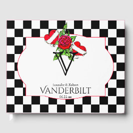 ロカビリーハートバラ結婚ズゲストブック ゲストブック