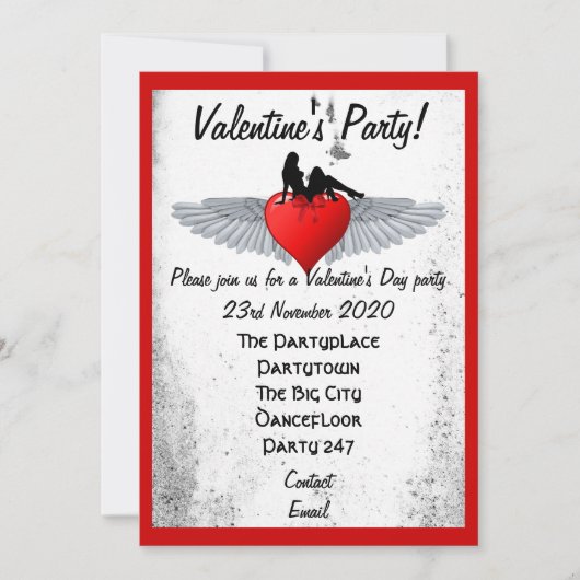 ロカビリーバレンタインパーティー 招待状 (正面)