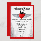 ロカビリーバレンタインパーティー 招待状 (正面/裏面)