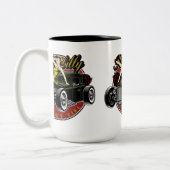 ロカビリーピンナップガールコーヒーマグ ツートーンマグカップ (左)