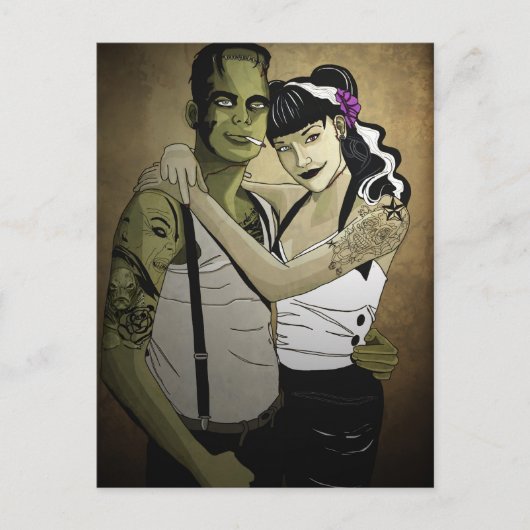 ロカビリーフランクと花嫁 ポストカード (正面)