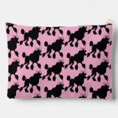 ロカビリーブラックプードルピンクモノグラム アクセサリーポーチ (裏面)