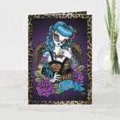 ロカビリーベビータトゥーエンジェルグリーティングカード カード (正面)