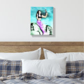 ロカビリーマーメイドプリント キャンバスプリント (インサイチュ (寝室))