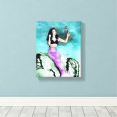 ロカビリーマーメイドプリント キャンバスプリント (インサイチュ (ウッドフロア))