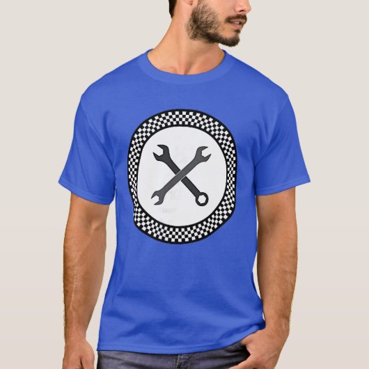 ロカビリーレトロビンテージ市松模様のミソサザイ Tシャツ (正面)