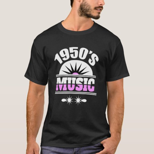 ロカビリーレトロ1950s Sock Hop 50s Greaser Rock a Tシャツ (正面)
