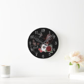 ロカビリーロック&転がミュージックタトゥーマイク ラウンド壁時計 (ホーム)