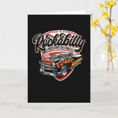 ロカビリーヴィンテージカーオートラクラシックバーカー カード (黄色い花)