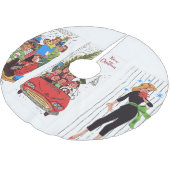 ロカビリーヴィンテージクリスマスツリースカート ブラッシュドポリエステルツリースカート (アングル)