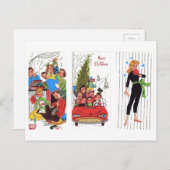 ロカビリーヴィンテージクリスマス シーズンポストカード (正面/裏面)