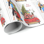 ロカビリーヴィンテージクリスマス ラッピングペーパー (ロールコーナー)