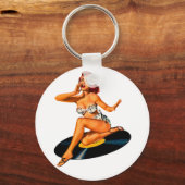 ロカビリー女神 キーホルダー (正面)