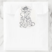 ロカビリー猫 ラウンドシール (バッグ)