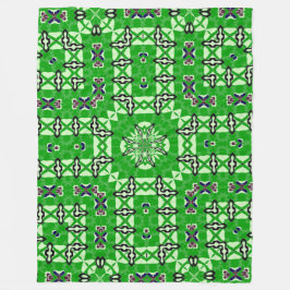 ロカビリー王室のゴブリンサテンフーラード フリースブランケット