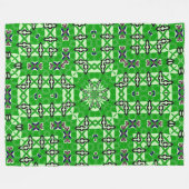 ロカビリー王室のゴブリンサテンフーラード フリースブランケット (正面(横))