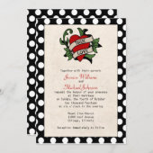 ロカビリー結婚の 招待状 (正面/裏面)