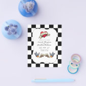 ロカビリー結婚式招待状 チラシ (シングル)