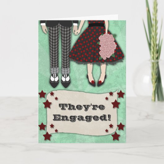 ロカビリー結婚、婚約発表 招待状 (正面)