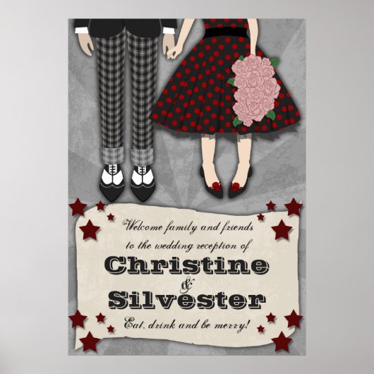 ロカビリー結婚・披露宴歓迎ポスター ポスター (正面)