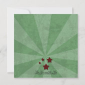 ロカビリー結婚, 5.25 x 5.25結婚' 招待状 (裏面)