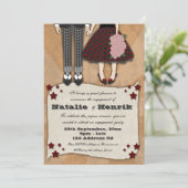 ロカビリー結婚、5x7婚約 招待状 (スタンド正面)