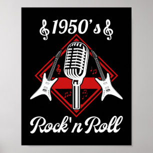 ロカビリー50sロックアンドロール音楽 ポスター