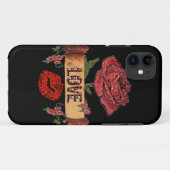 ロカビリー・ローズ、愛と口紅 Case-Mate iPhoneケース (裏面(横))