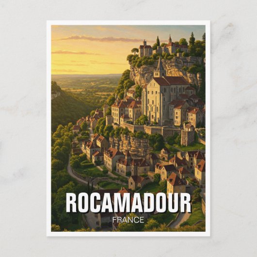ロカマドゥールフランス旅行 ポストカード (正面)