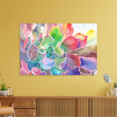 ロカラフルゼット多肉帆布プリント キャンバスプリント (インサイチュ (リビング))