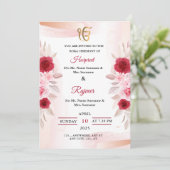 ロカ式招待状カード、婚約のお知らせ 招待状 (スタンド正面)