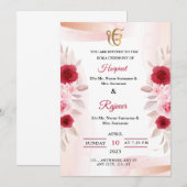 ロカ式招待状カード、婚約のお知らせ 招待状 (正面/裏面)