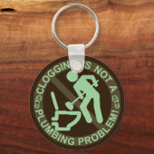 ロガーおもしろい目詰まり緑 キーホルダー (正面)