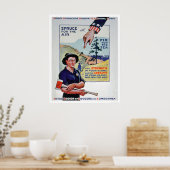 ロガーとルンバーメンが戦争努力を援助(米国02118) ポスター (キッチン)