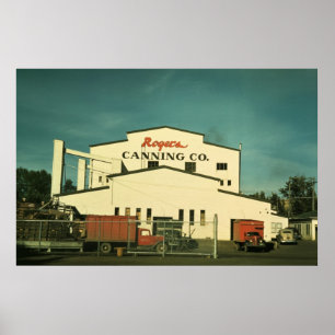 ロガース豆缶詰工場ミルトン – フリーウォーターOR ポスター