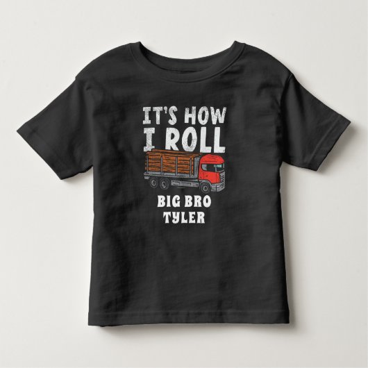 ロガーLumberjack転がトラックカーのカスタム方法 トドラーTシャツ (正面)