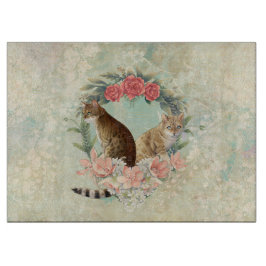 ロキの仲間:ミカと千鳥ベンガル猫 カッティングボード