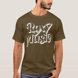 ロキシミュージックレトロタイポグラフィデザイン1 Tシャツ