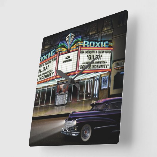 ロキシー写真ショー スクエア壁時計 (傾斜)