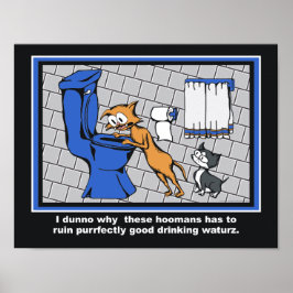 ロキ「トイレのトラブル」バスルームプリント ポスター