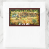 ロギングトラックのビッグリグドライバのステッカーシリーズ 長方形シール (バッグ)