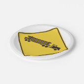 ロギングトラックの道路標識 ペーパープレート (アングル)