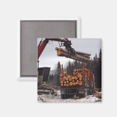 ロギングトラックマグネットの積み込み マグネット (正面/裏面)