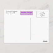 ロクストグローブ消防署 – オクラホマはがき ポストカード (裏面)