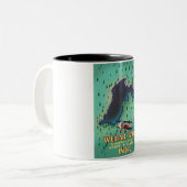 ロクタクレイクマニプル州インディアン旅行ポスター。 ツートーンマグカップ (正面左)