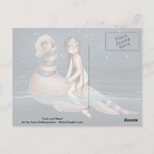 ロクネスファンタジーフェアリーゴシック美術のはがき ポストカード (裏面)